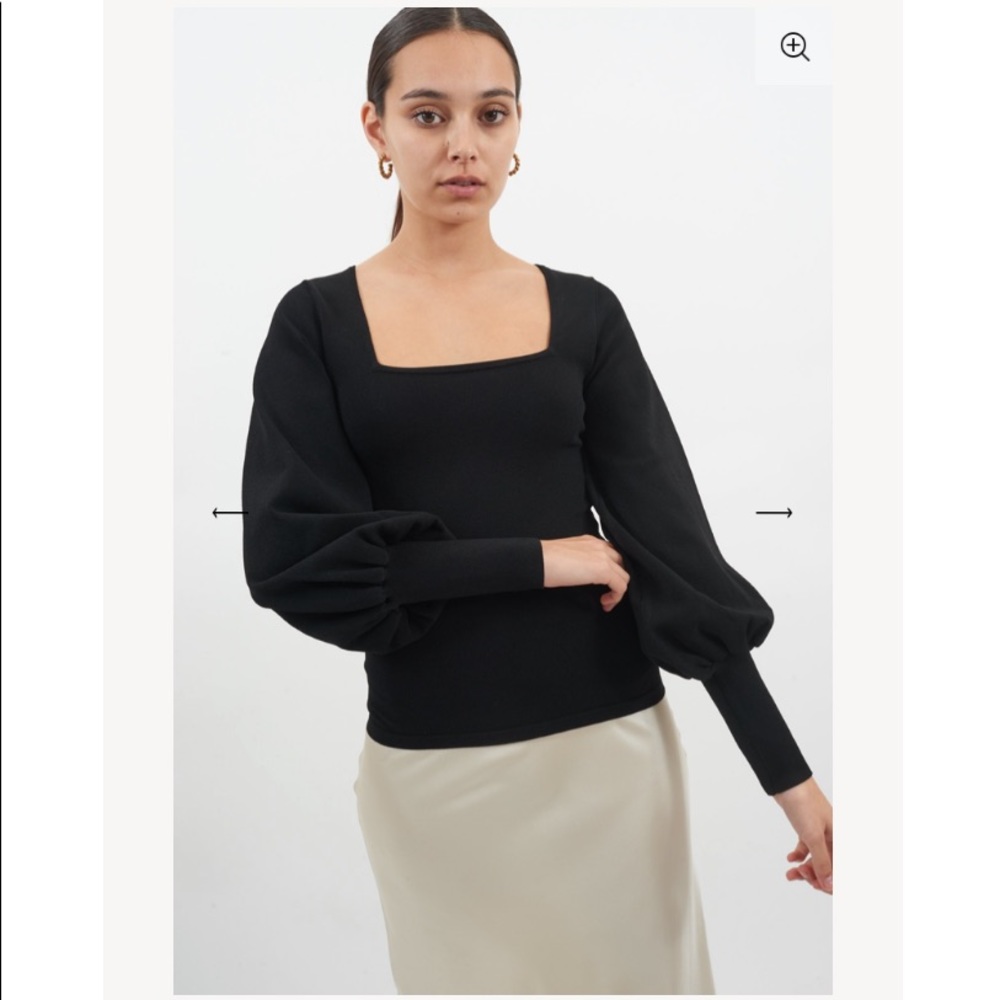 AUTUMN CASHMERE**Black Bishop Top**Med. $495 - Picture 4 of 8